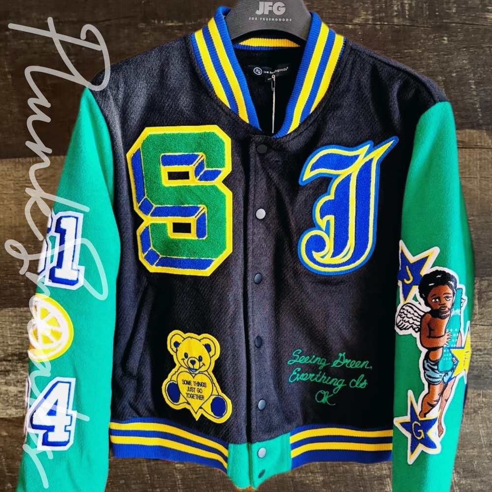 Joe Freshgoods x Sprite Image Is Nothing Varsity Jacket • Black • 2024